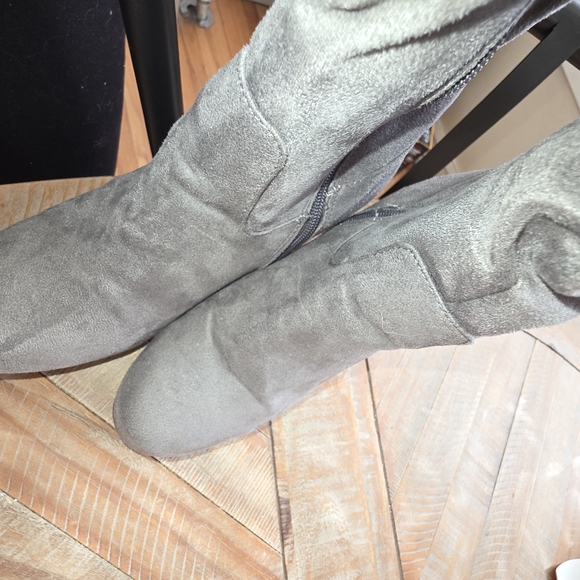 ☆JC Y2k Wedge Heel Slouch Gray Boots☆ - Picture 8 of 8